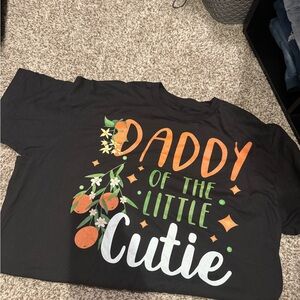 Black 'Daddy of the Little Cutie' T-Shirt
